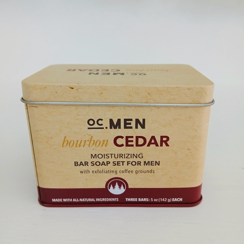 Bourbon Cedar Moisturizing Bar Soap Set